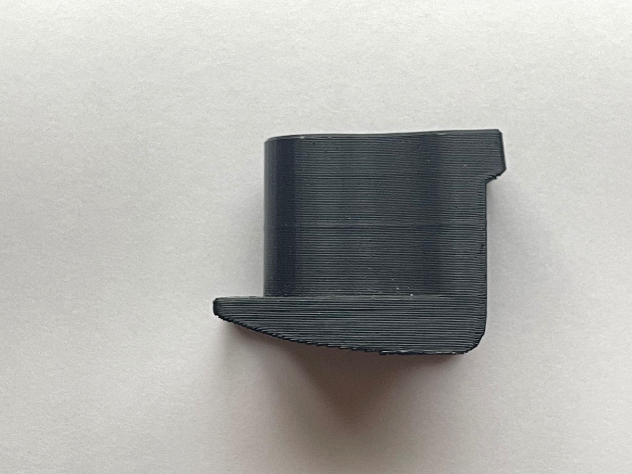 Sideprofil av den 3D-printede stangkoppen